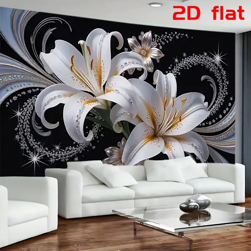 Luxury Lifestyle Items - Tapiz floral de lirios blancos de